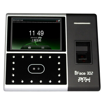 
                                                            ZKTeco/熵基科技iFace302面部指纹人脸考勤机 高速打卡机 触屏操控门禁一体机                