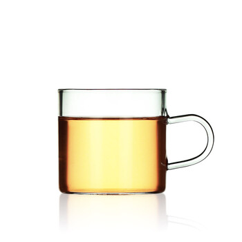 黎明山川 加厚耐热玻璃杯带把花茶杯水杯杯具茶具透明100ml