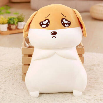 公仔毛绒玩具布娃娃趴趴狗睡觉抱枕女生萌萌可爱生日礼物 站棕色委屈