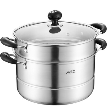 
                                                            爱仕达（ASD） 蒸锅不锈钢26cm双层二层复底蒸锅 电磁炉燃气通用烹饪锅具                