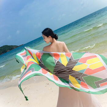 韩版春秋季围巾披肩棉麻透气防晒丝巾女百搭夏季沙滩巾纱巾披巾2018