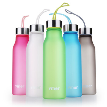 
                                        Ymer壹墨 正品磨砂彩杯创意塑料杯子 带盖便携密封防漏水杯运动随手杯  活动特价 促销 绿色 650ml                