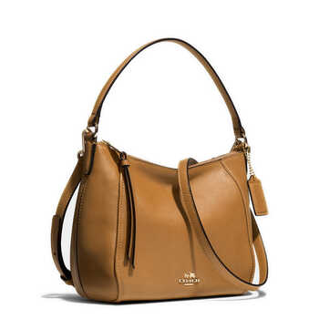 蔻驰coach madison麦迪逊真皮小号手提斜跨女包51900 浅黄褐色 无退换