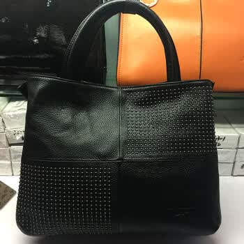 2017金路达新款女士手提真皮牛皮女包888-482-483 黑色小号