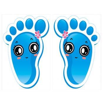 幼儿园小脚丫儿童脚印走廊自粘墙贴地板贴纸楼梯台阶教室布置地贴