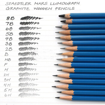 德国staedtler施德楼素描铅笔100蓝杆顺滑画图速写绘图铅笔9h 9b 种规格各一支 图片价格品牌报价 京东