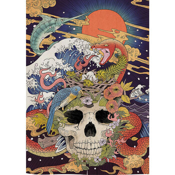 门帘浮世绘 日式门帘隔断帘装饰帘挂帘宿舍古风和风卧室家用防尘帘