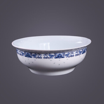 红叶景德镇中式陶器青花高白瓷餐具56头碗碟套装 静黛
