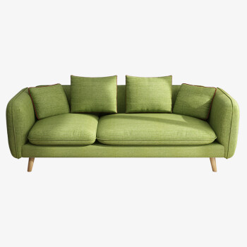 沙发小户型简约现代客厅经济型整装双三人沙发组合家具可拆洗 绿色 1