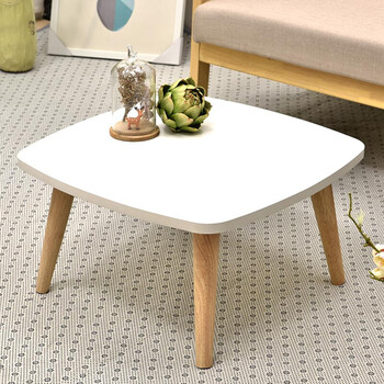 实现代简约茶几桌客厅茶几小户型茶几边桌矮桌q 白色普通版短款茶几