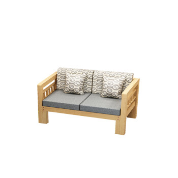 实木沙发组合现代简约客厅小户型转角松木三人沙发木质布艺可拆洗
