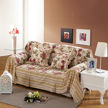 【京东好店 品质好货】田园布艺沙发套全盖全包罩巾垫四季通用防尘布