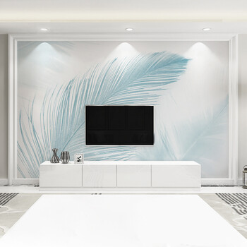 电视背景墙壁纸卧室客厅墙纸简约现代装饰定制壁画8d影视墙布 【无缝