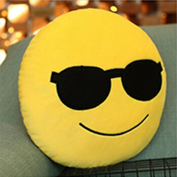 滑稽抱枕毛绒玩具表情包公仔暖手玩偶靠垫生日礼物女生 酷 直径20厘米
