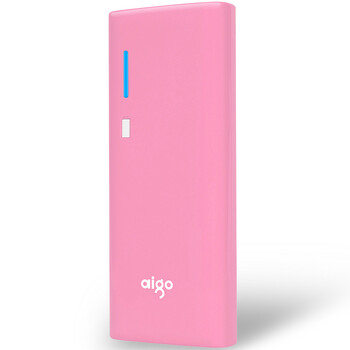爱国者（aigo）移动电源 12500毫安 K130 通用充电宝 粉色