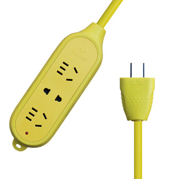 带线两相插排家用二脚插头拖线板1/2/3/5/10/20米接线板插座 1米/3插