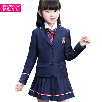 童星闪闪女童西装套装2018新款男童花童礼服儿童西服男小西装秋冬