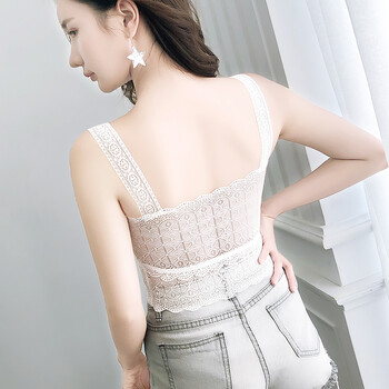 吊带小背心女短款性感抹胸内衣聚拢裹胸式夏季蕾丝打底内搭防走光