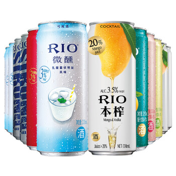 锐澳（RIO）洋酒 预调 鸡尾酒 果酒 欢享全家福  3度 330ml*12罐（12种口味）新老组合形式随机发货