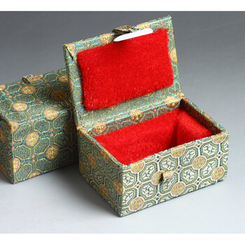 金石印坊 篆刻印章锦盒 手工古玩盒古董盒 收纳盒礼盒印盒 1.5*1.
