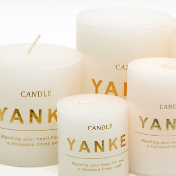 YANKE CANDLE—新鲜茉莉 经典柱形香氛蜡烛 无烟香薰蜡烛 浪漫礼物 白色茉莉香味 5*5cm