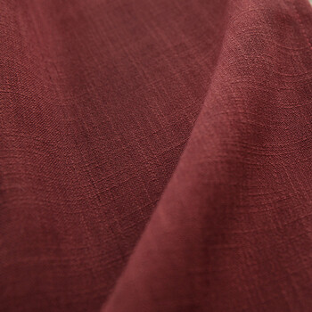 纯色简约桌布布艺 棉麻质感餐桌布 1681.朱砂红 130*180cm