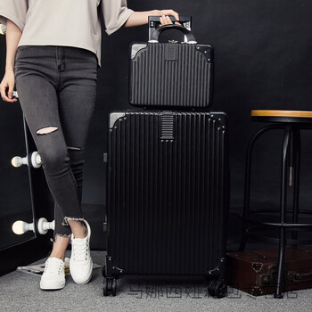 行李箱24寸女红色登机结婚万向轮箱子拉杆箱行李箱复古陪嫁旅行出国