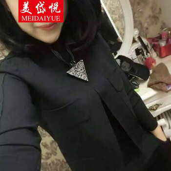 
                                        美岱悦   2017秋新款长裤套装女小香风名媛气质短外套上衣休闲哈伦裤两件套装 红色 XL                