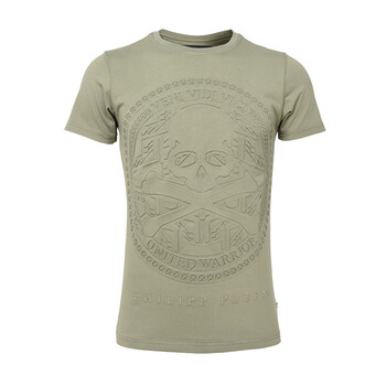 普莱因 骷髅头pp男士短袖t恤91779 绿色 m【图片 价格 品牌 报价】