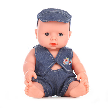 儿童会说话宝宝小婴儿芭比公主洋娃娃女孩公仔水洗玩具软胶 男牛仔款