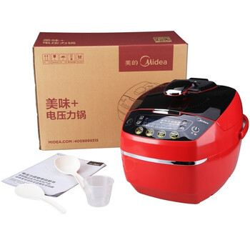 美的（Midea） 电压力锅5L 单胆高压锅 电脑版 韩式时尚方煲压力锅 WSS5060
