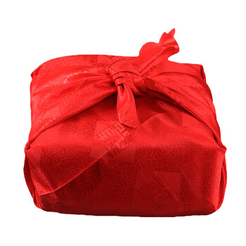 婚庆用品结婚女方陪嫁嫁妆大号包裹布中式刺绣鸳鸯包袱皮红布喜盆