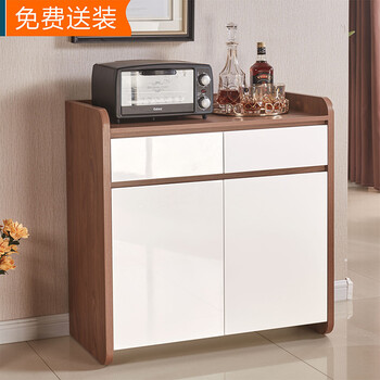 卡伊曼现代简约高餐边柜备餐柜微波炉柜高柜茶水柜厨房柜碗柜边柜储物