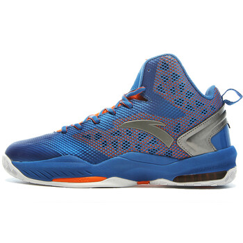 安踏男鞋篮球鞋nba专业战靴弹力胶科技球鞋11611102 蓝色 43