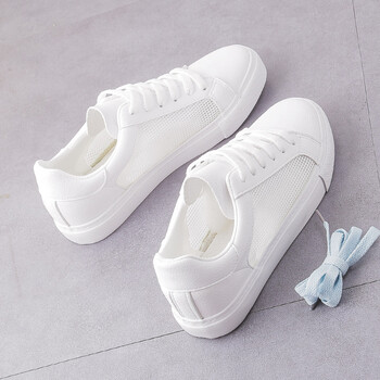 女鞋白色休闲鞋平地2018 新款 夏季新款网面透气小白鞋女百搭韩版学生
