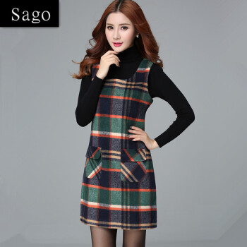 
                                        Sago  2016新款女装夏季背心连衣裙 白色 XL                
