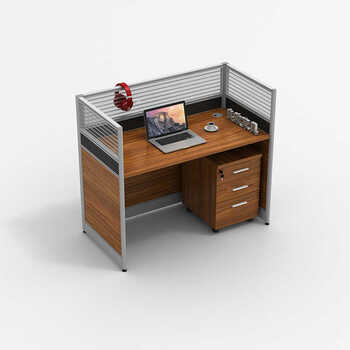 桌现代简约工作桌隔断职员卡位办公简约商业电脑桌办公桌 直型单人位