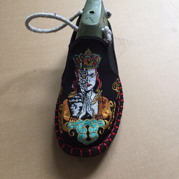 刺绣布鞋男士江南色鬼社会人帆布鞋布艺网红快手单鞋 唐僧(马克线) 38