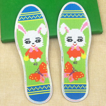 针孔十字绣鞋垫半成品印花卡通动物图案满绣男女适用情侣款六股线 升