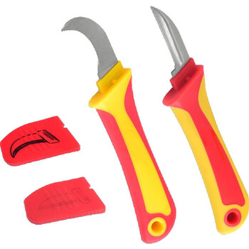 绝缘电工刀弯刃直刃塑料柄电工刀锰钢剥线刀剥皮电工电缆割线工具