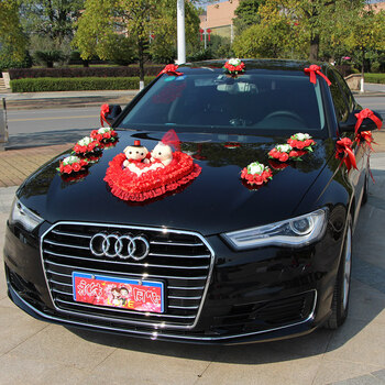 婚礼车花(结婚婚车车花)