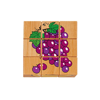 美国maxim 积木立体拼图儿童木制宝宝玩具早教益智玩具 水果(9块)