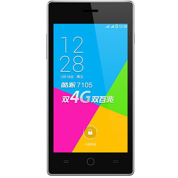 
                                        酷派7105 联通4G智能手机 双卡双待 极地白                