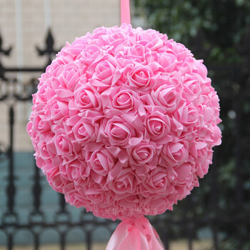 婚庆花球婚房布置装饰用品拉喜结婚用品婚礼布置用品拉花送礼 深粉