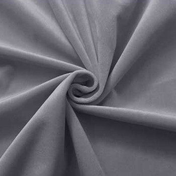 客厅美式隔热防晒遮光纯色绒布丝绒窗帘成品简约现代定制订做 灰色 布