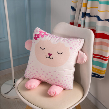 宝宝绒抱枕被两用靠垫可爱卡通印花多功能可暖手儿童空调午睡盖被