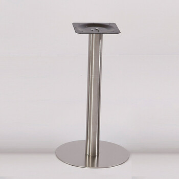 新款餐桌脚圆盘底座铸铁餐桌脚支架不锈钢底盘桌腿桌脚桌吧台 不锈钢