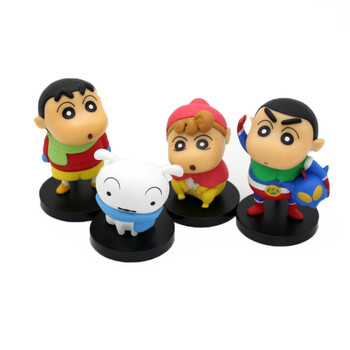 蜡笔小新车载公仔个性车饰品汽车内装饰用品礼品 一套4个 小白超人 高