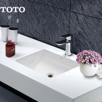 Toto智洁釉面嵌入式台下式台盆方形陶瓷台下盆洗脸盆洗手盆面盆一体式台盆lw2516b 椭圆智洁台下盆 图中龙头需另购 图片价格品牌报价 京东
