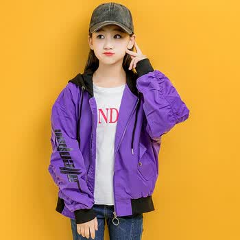 女大童外套春秋2018新款12-15岁韩版9女童洋气10公主连帽上衣11潮